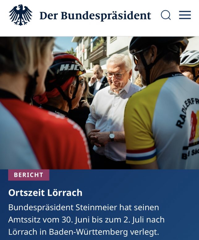 Bundespräsident bei den Radlerfreunden